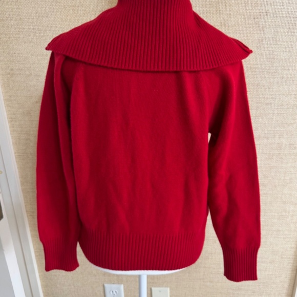 Women's St. John Sport Red Cashmere Full Zip Sweater - Size S - Picture 3 of 8